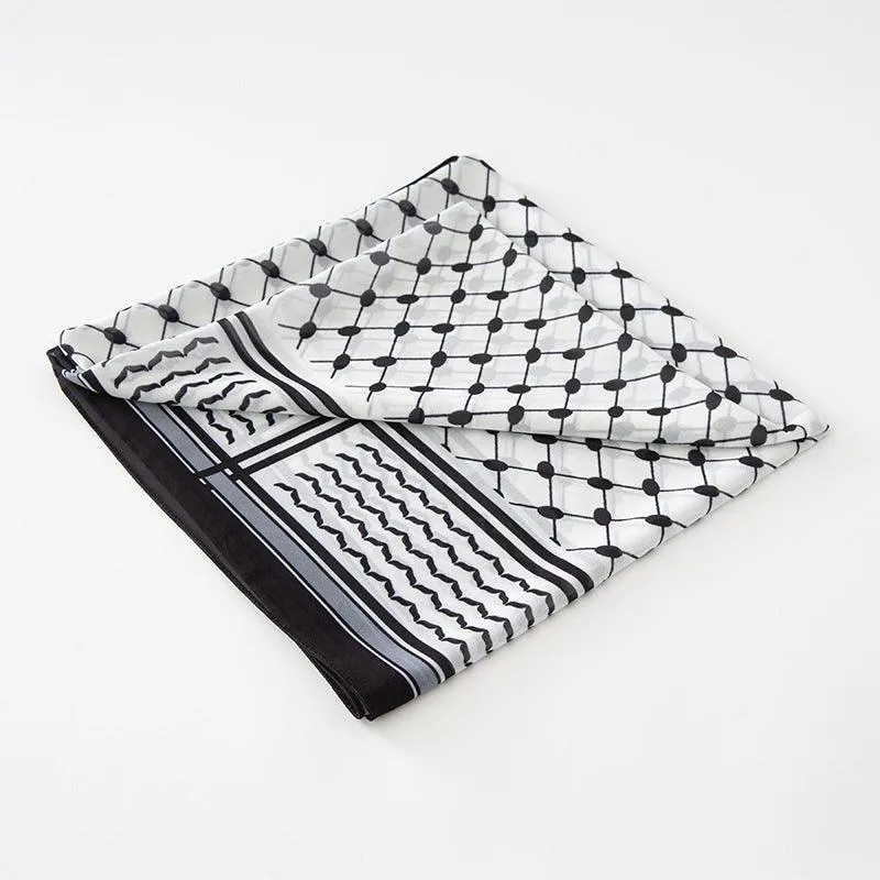 Veelzijdige Keffiyeh Hijab Elegante Bedrukte Sjaal Bulk Premium Geweven Ademend Chiffon