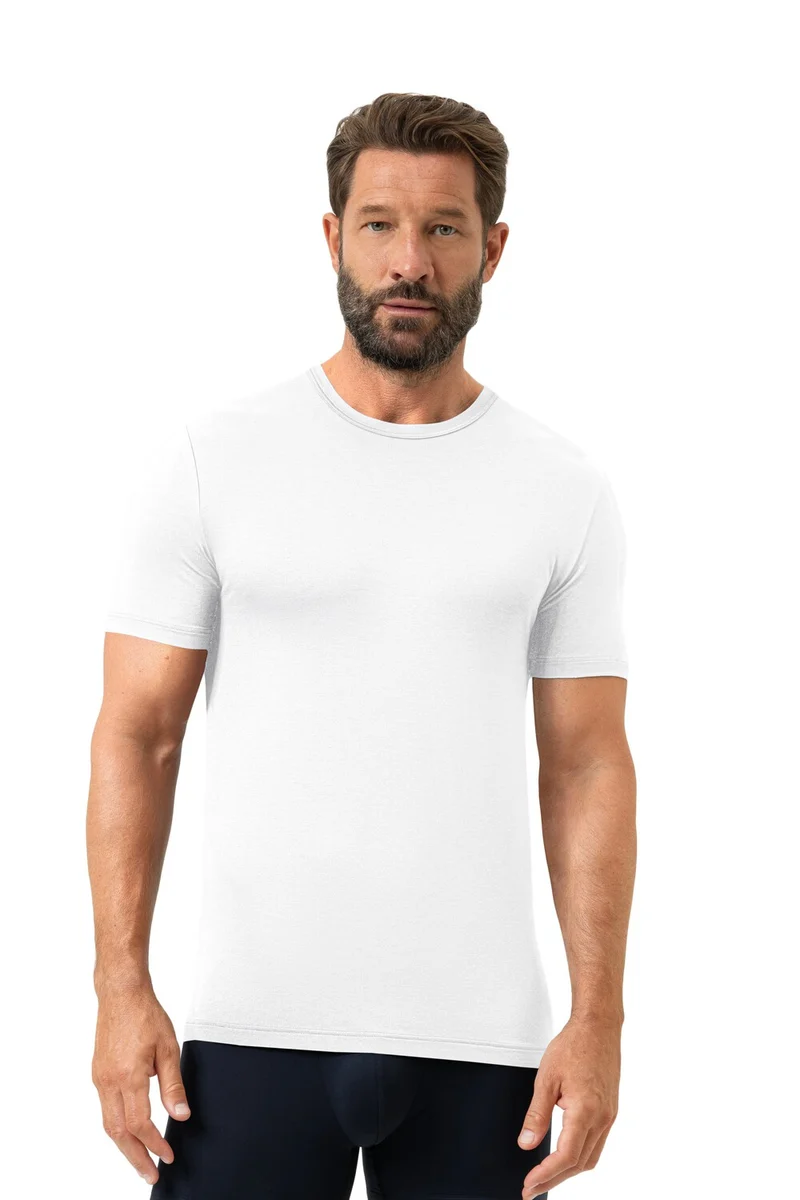 Mey Shirt Korte Mouw Iconic Modal Heren 2110019 1 wit