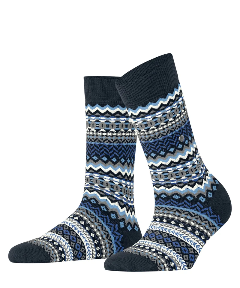 Burlington Fair Isle Sokken Dames 27210 6120 marine