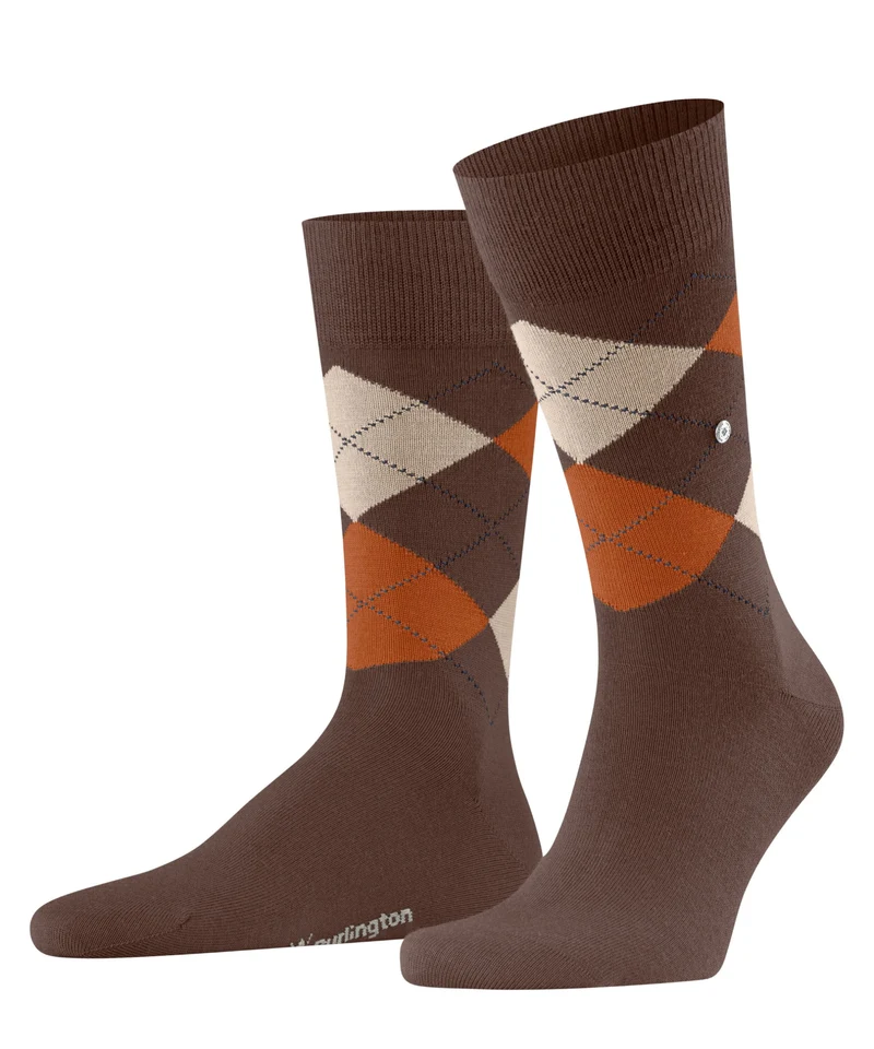 Burlington Edingburgh Sokken Heren 21125 5250 hazelnut