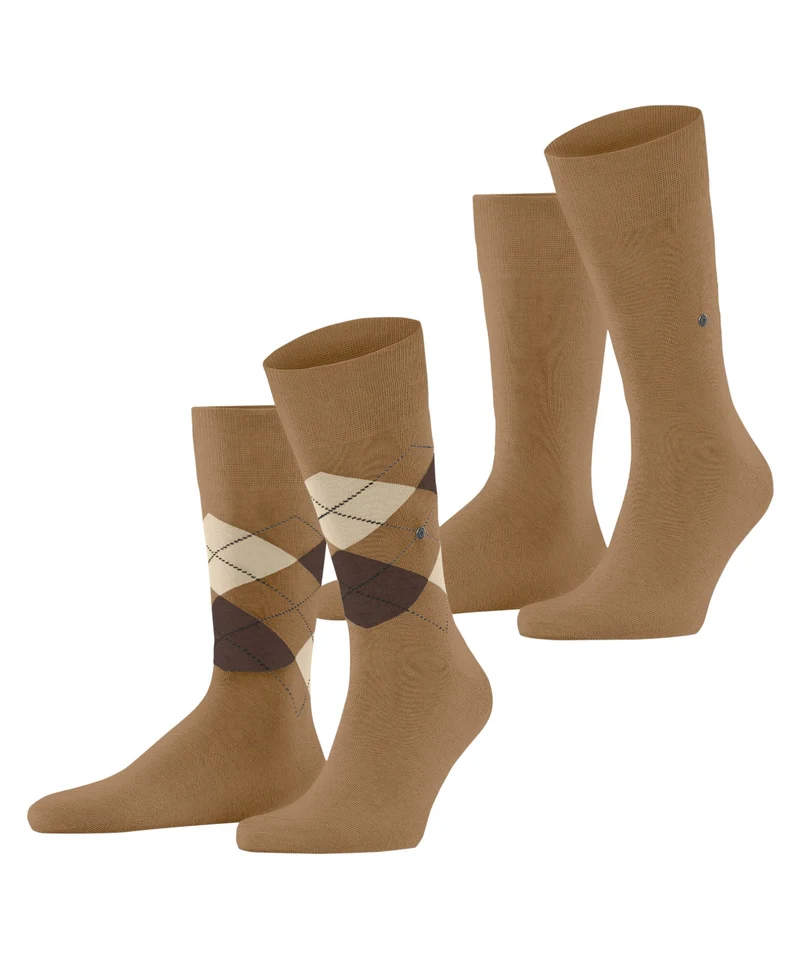Burlington Everyday Mixed 2-Pack Herensokken 21044 5152 brown sugar