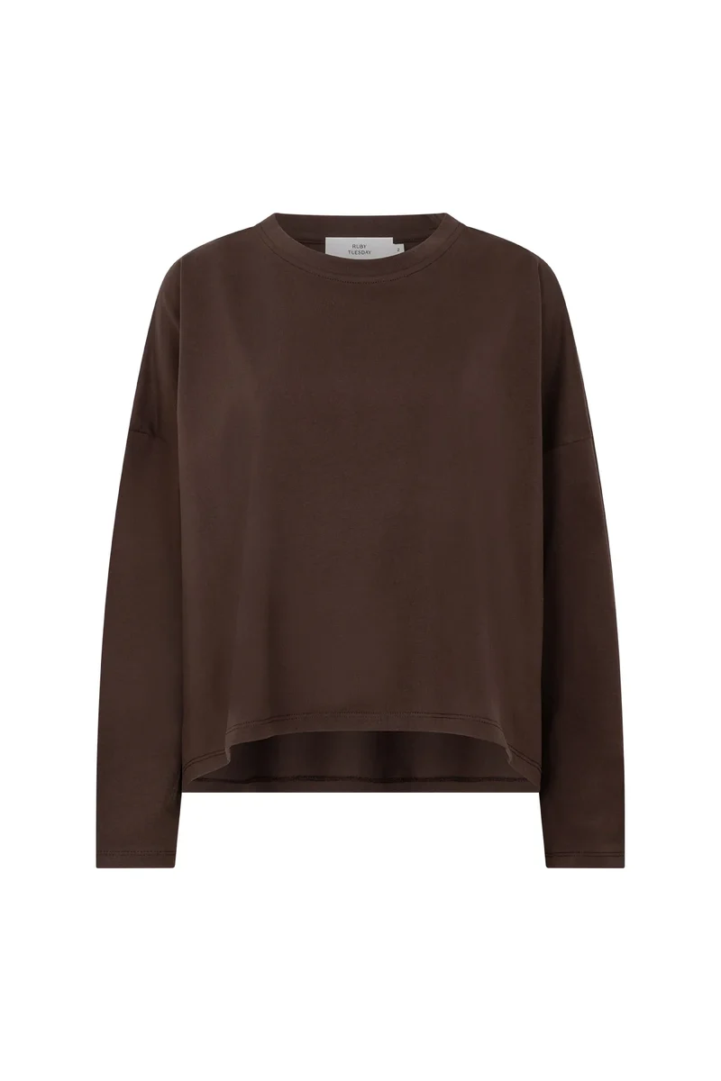 CIBINE Long sleeves tee chocolat