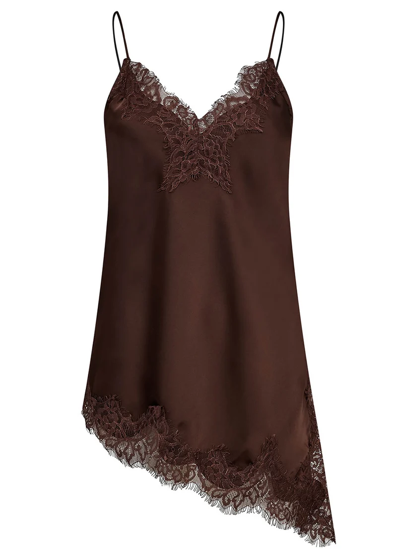 Haute L’Amitié Naomi Asym Lingerie Top kant bruin