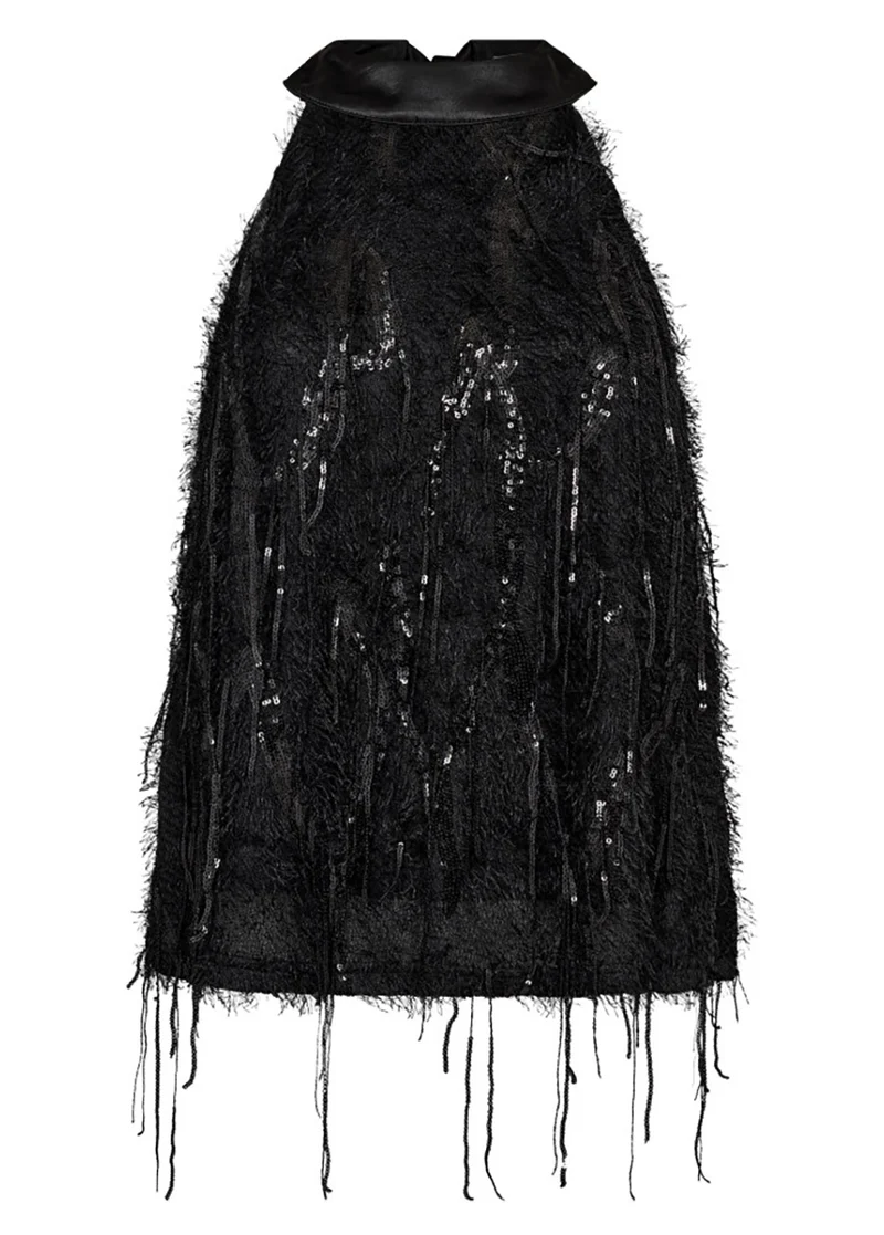 Co Couture SillaCC Sequin Halter Top zwart