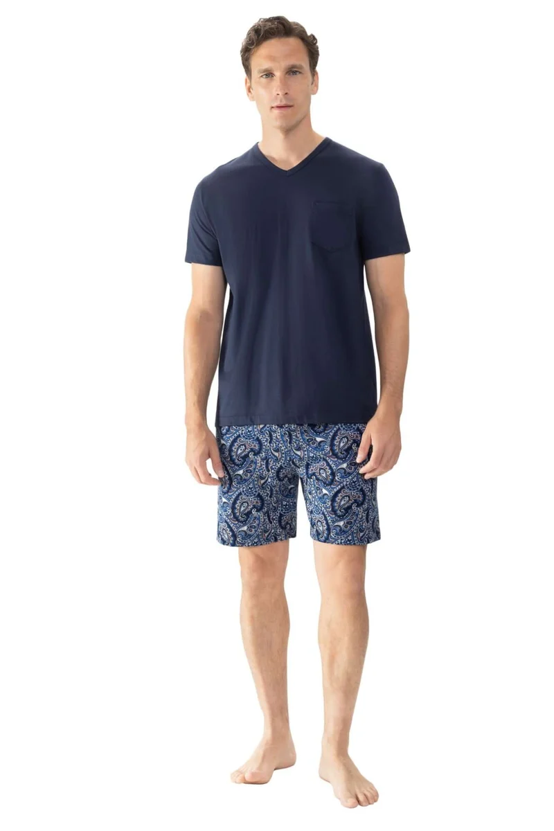Mey Korte Pyjama High Paisley Heren 2240004 668 yacht blue