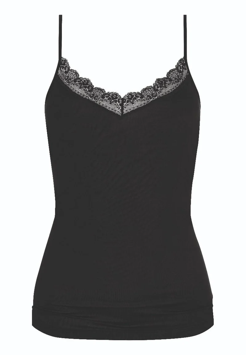 Mey Spaghettitop Luise Dames 45109 3 schwarz