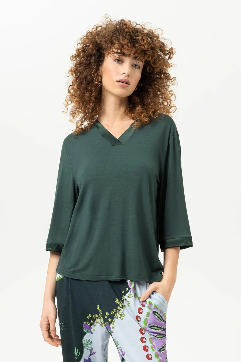 Mey Shirt V-Hals Pure Chic Dames 1210135 1804 mystic jade