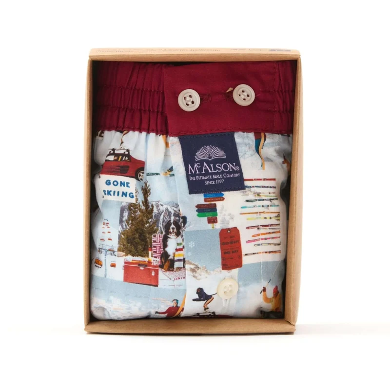 McAlson Boxershort met binnenbroek Après-ski burgundy M5260