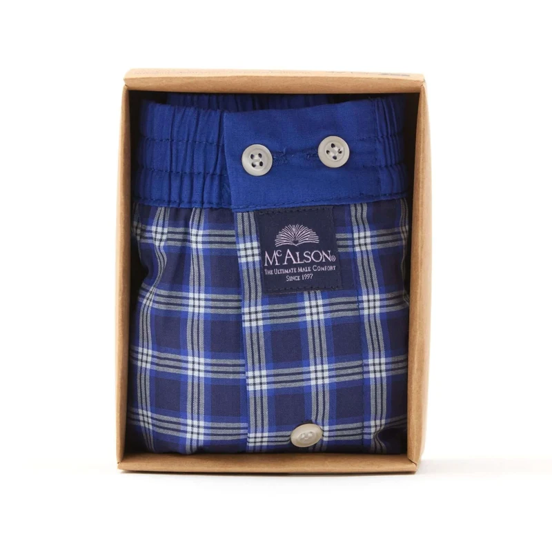 McAlson Boxershort met binnenbroek Tartan navy M5228