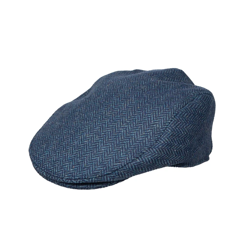 Men's Herringbone Tweed Flat Cap