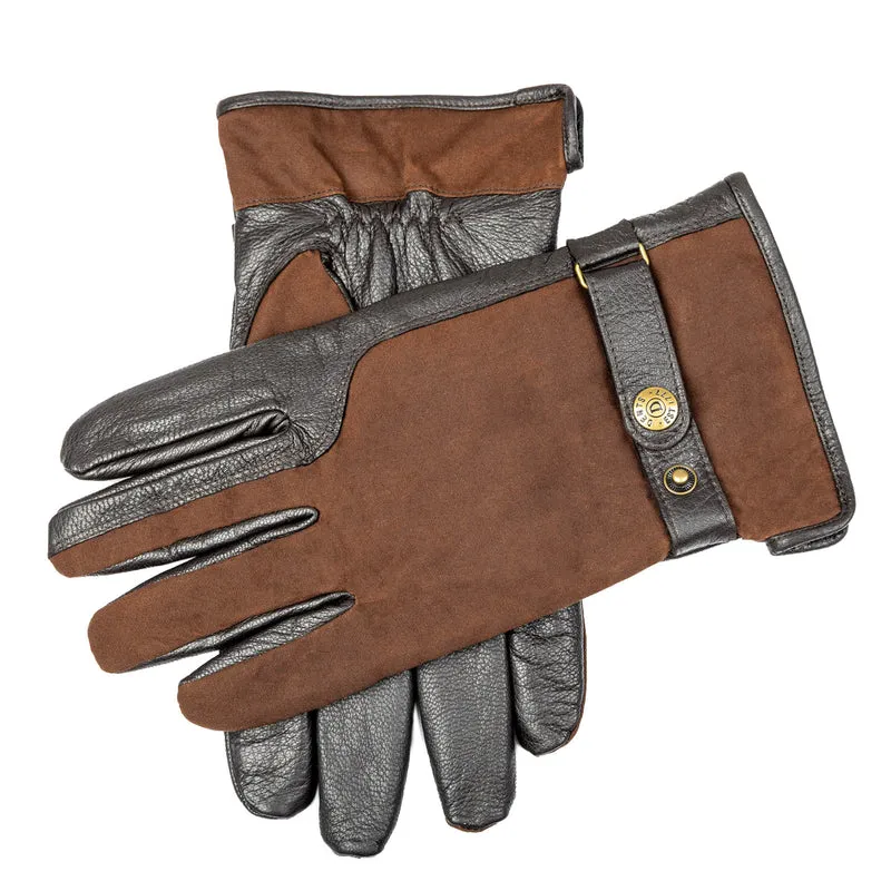 Gants pour hommes en cuir synthétique imitation daim, doublés de Thinsulate et résistants à l'eau, avec coton ciré