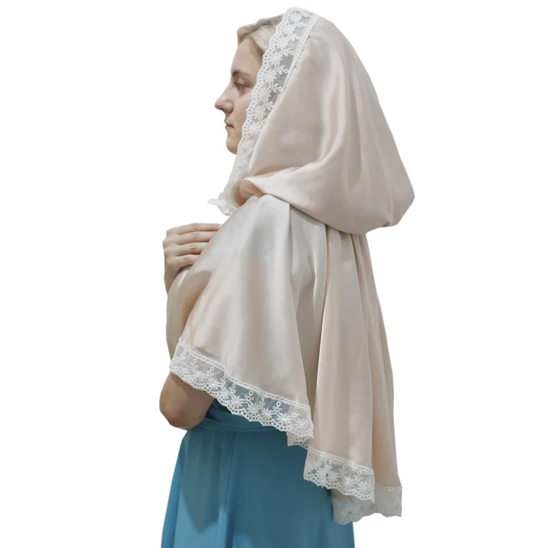 Bulk satijnen zonbeschermende lichtgewicht capuchonsjaal - religieuze gebedshoofddoek voor bruiloften en partijen
