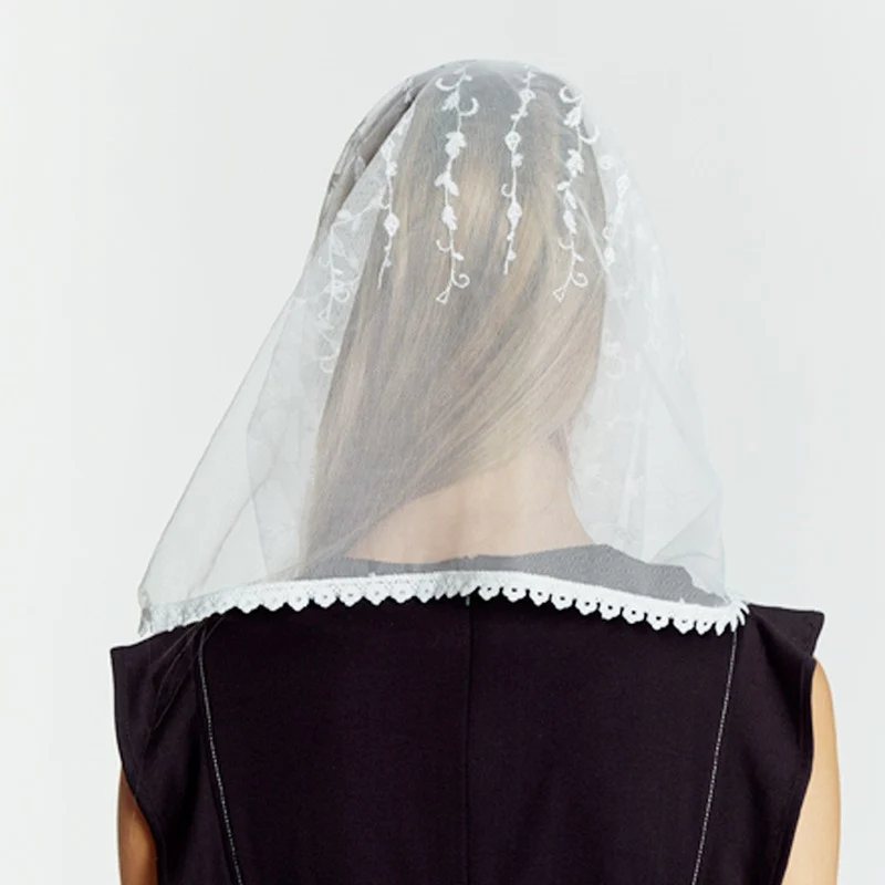 Fabrieken Moslim Kant Hoofdtooi - Kerk Sjaal Elegante Vrouwen Sluier