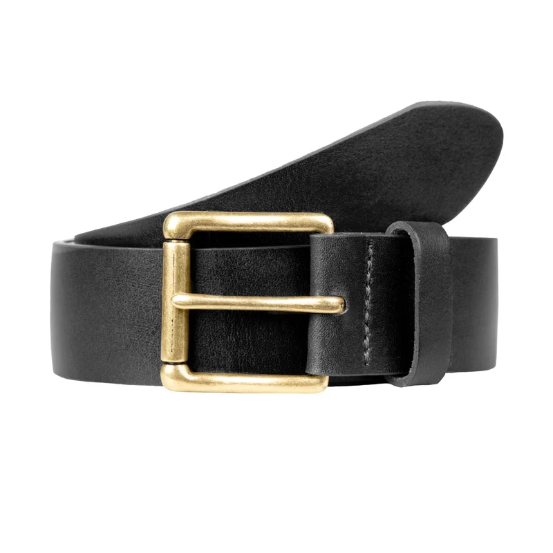 Men’s Heritage Lined Full-Grain Leather Belt with Antique Brass Buckle