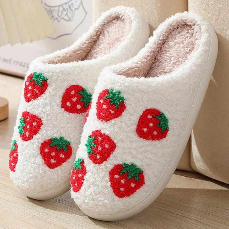 Leuke winterslippers voor dames - Comfortabele pluche teenslippers voor binnen