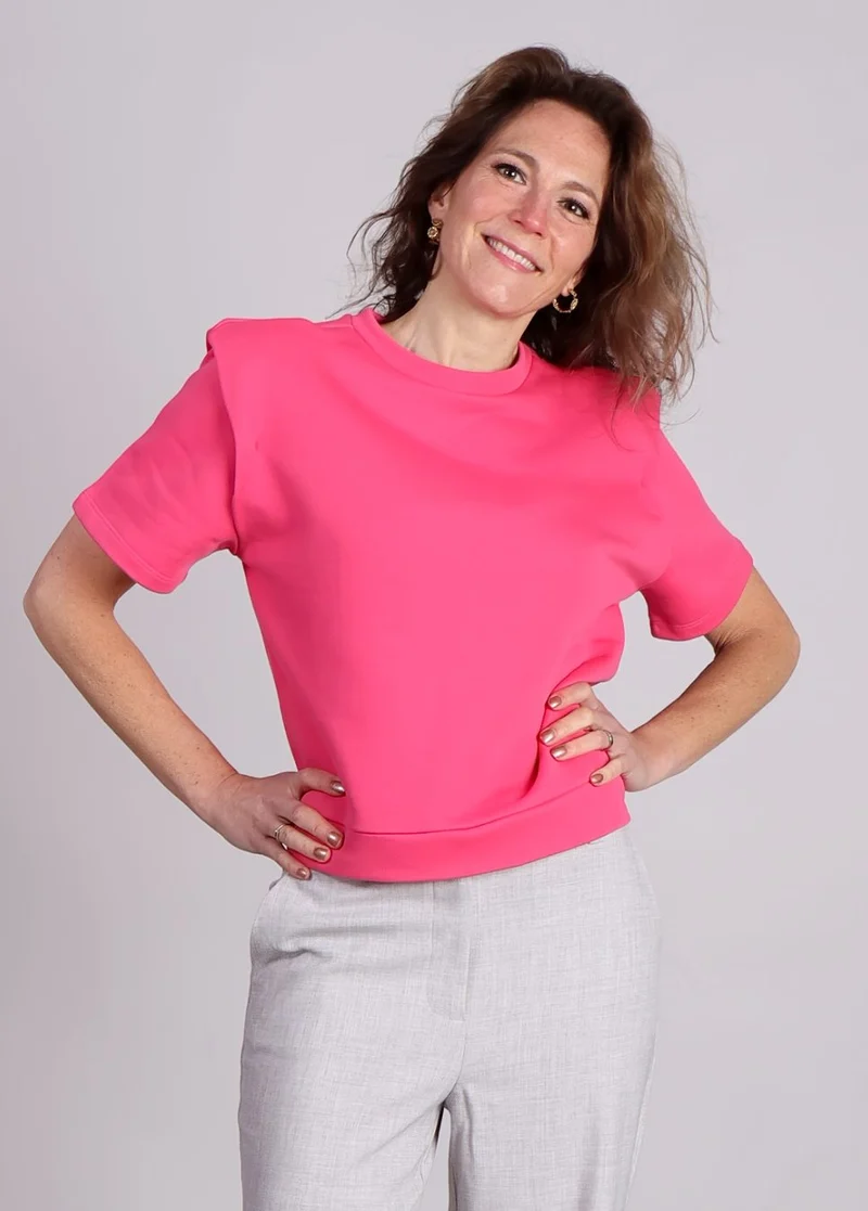Homage top met schouderdetails Roze