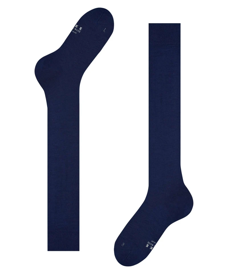 FALKE Energizing Wool Heren Steunkniekous 15530 6418 deep blue
