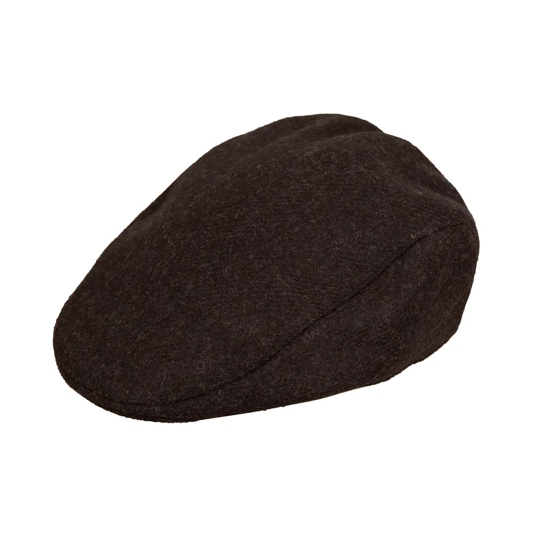 Casquette plate en tweed uni Abraham Moon pour hommes