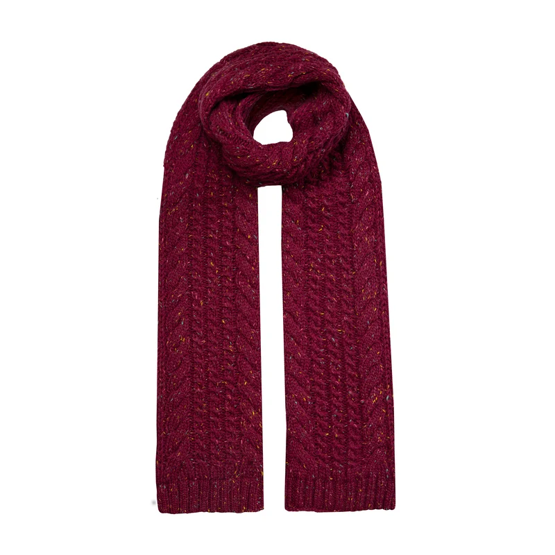 Écharpe en tricot torsadé pour femme avec fil chiné