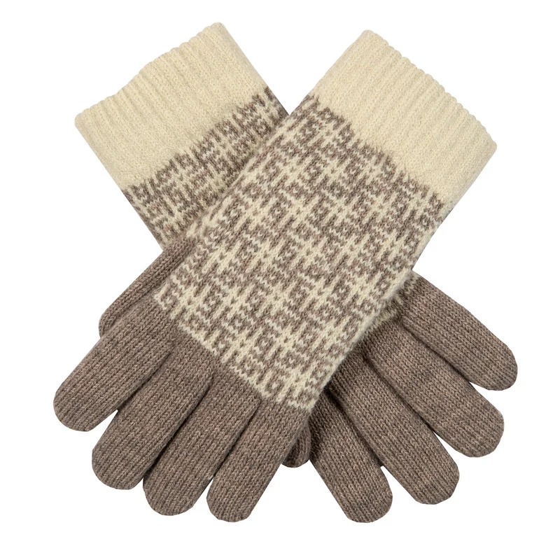 Women’s Jacquard Knitted Gloves with Hash Symbol Pattern