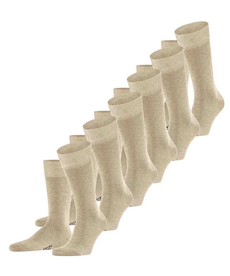 FALKE Happy 6-PACK Herensokken 12513 4650 sand mel.