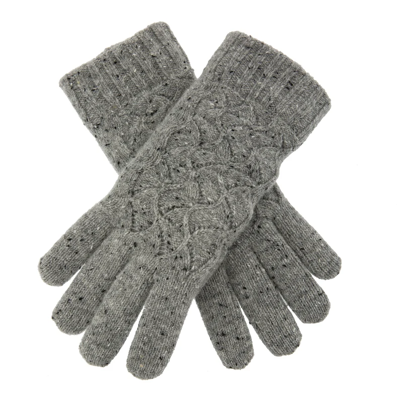 Gants en tricot de dentelle pour femmes avec fil marl