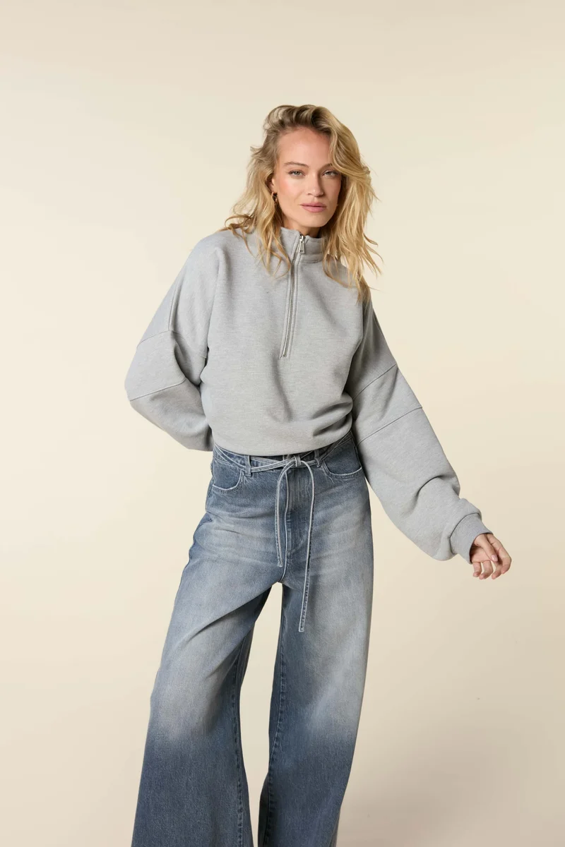 Homage - High Neck Sweater With Zipper