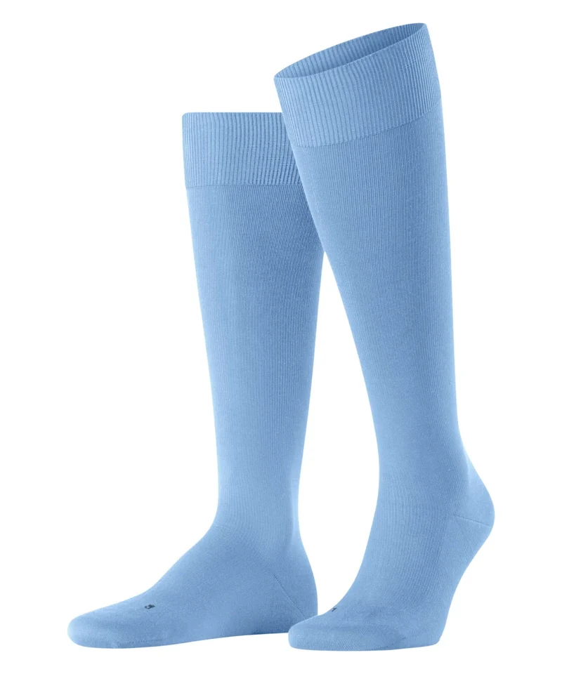 FALKE Energizing Cotton Heren Steunkniekous 15660 6554 cornflower blue