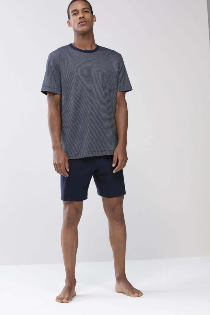 Mey Korte Pyjama Bennison Heren 24370 668 yacht blue