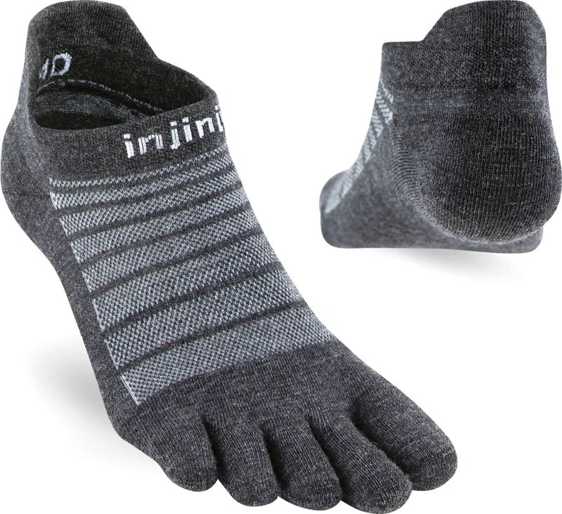 Injinji Teensokken Run Lightweight No-Show Wool Unisex IS261610 85 Silver