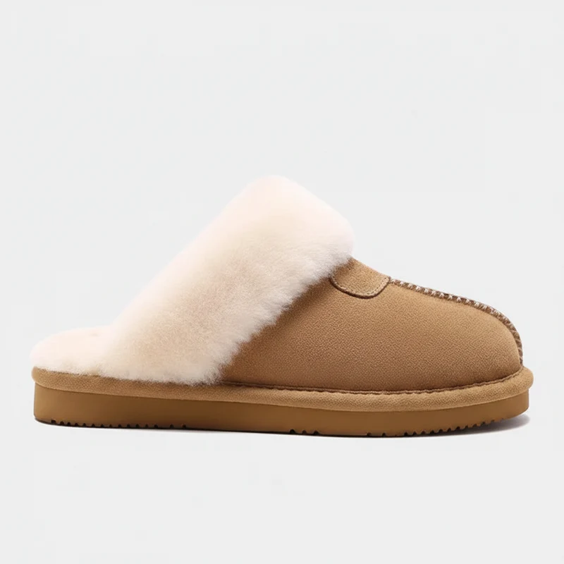 Zachte wollen winterslippers - Premium schapenvacht comfortabel voor binnen