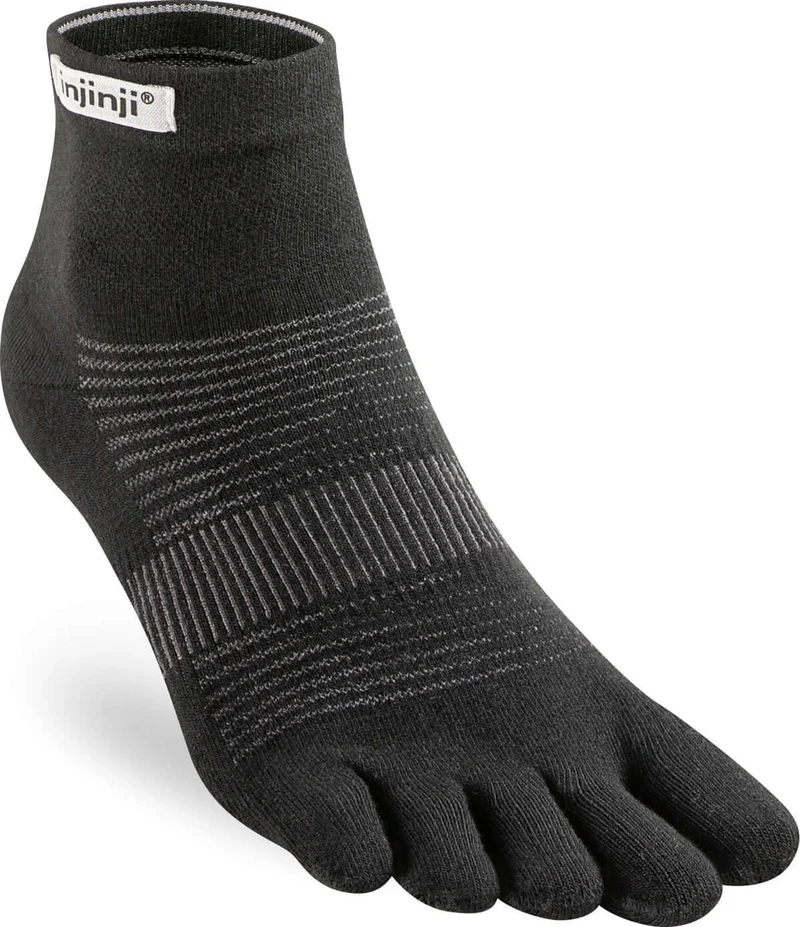 Injinji Teensokken Run Lightweight Mini Crew Coolmax Unisex IS281130 black