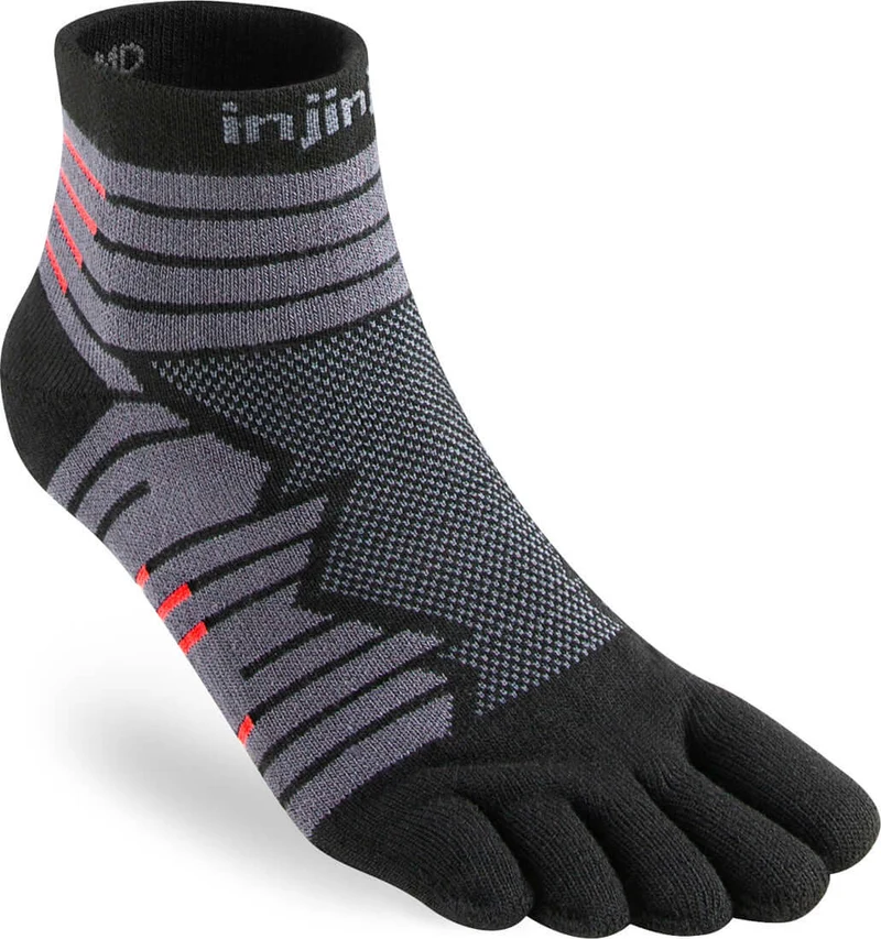 Injinji Teensokken Ultra Run Mini Crew Coolmax Unisex IS401130 onyx