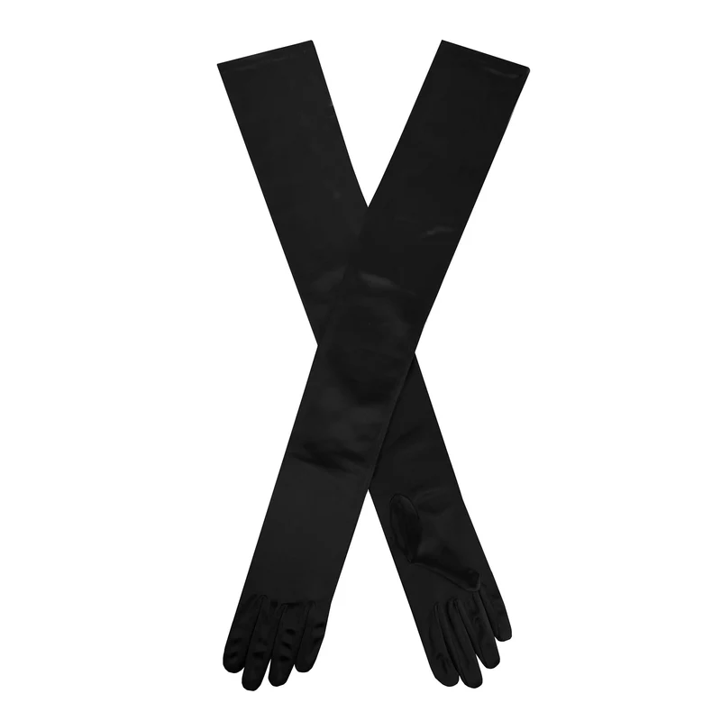 Gants longs en satin Opera pour femmes