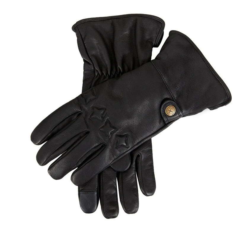 Men's The Suited Racer Touchscreen Water-Resistant Wool-Lined Goatskin Leather Gauntlet Gloves