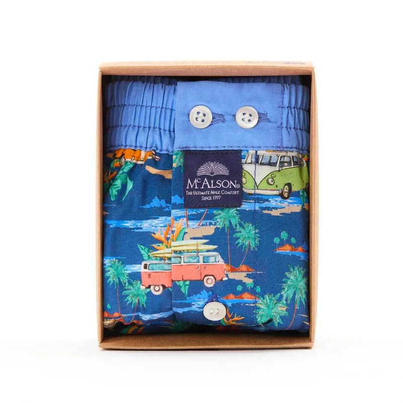 Mc Alson Boxershort met binnenbroek Coastal Camper navy M5339 marine