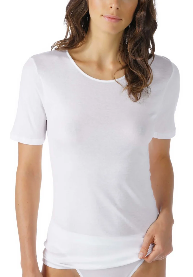 Mey Noblesse Shirt korte mouw Dames 26807 1 weiss