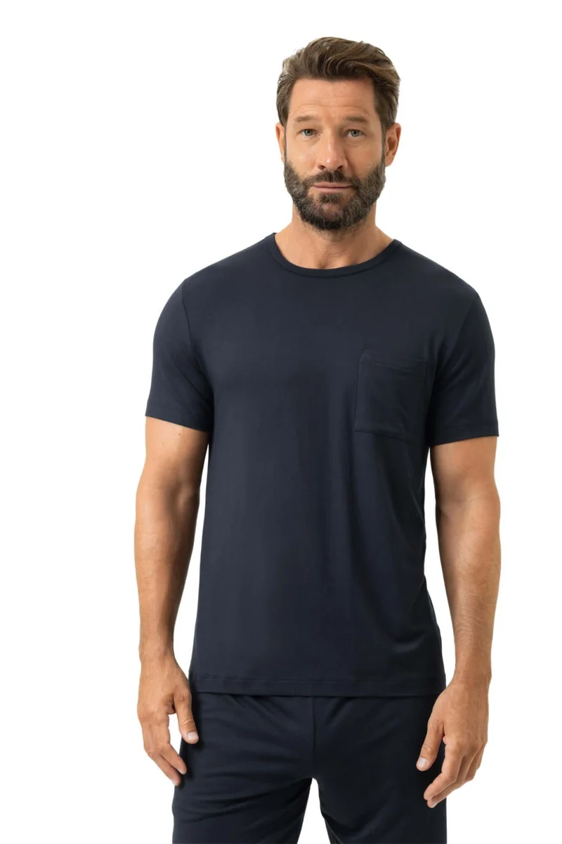 Mey T Shirt Jefferson Korte Mouw Heren 2210033 116 marine