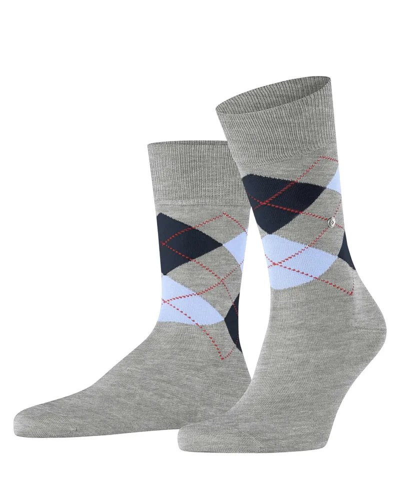 Burlington Manchester Sokken Heren 21088 3615 concrete mel.