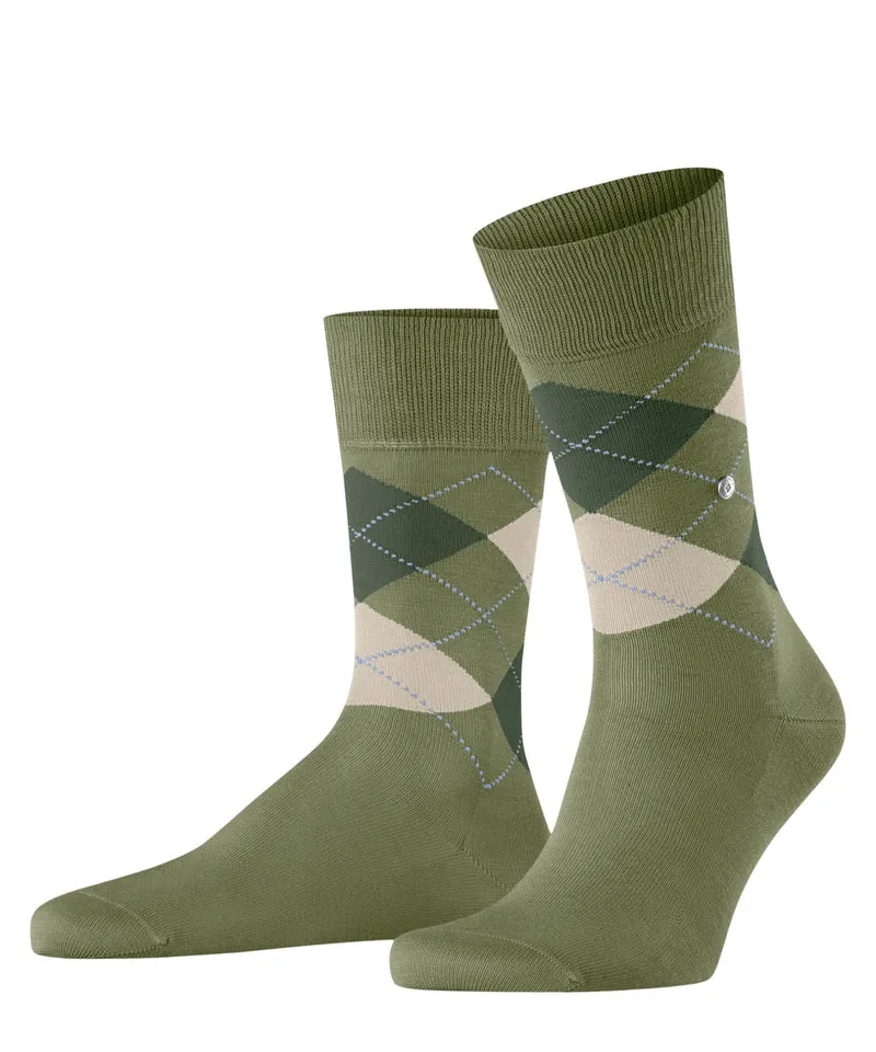 Burlington Manchester Sokken Heren 21088 7473 lime green