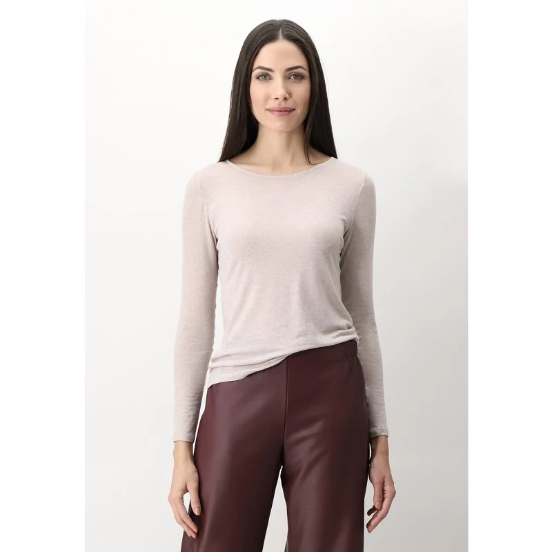 Perfect Line Cashmere - T-Shirt Long Sleeve beige
