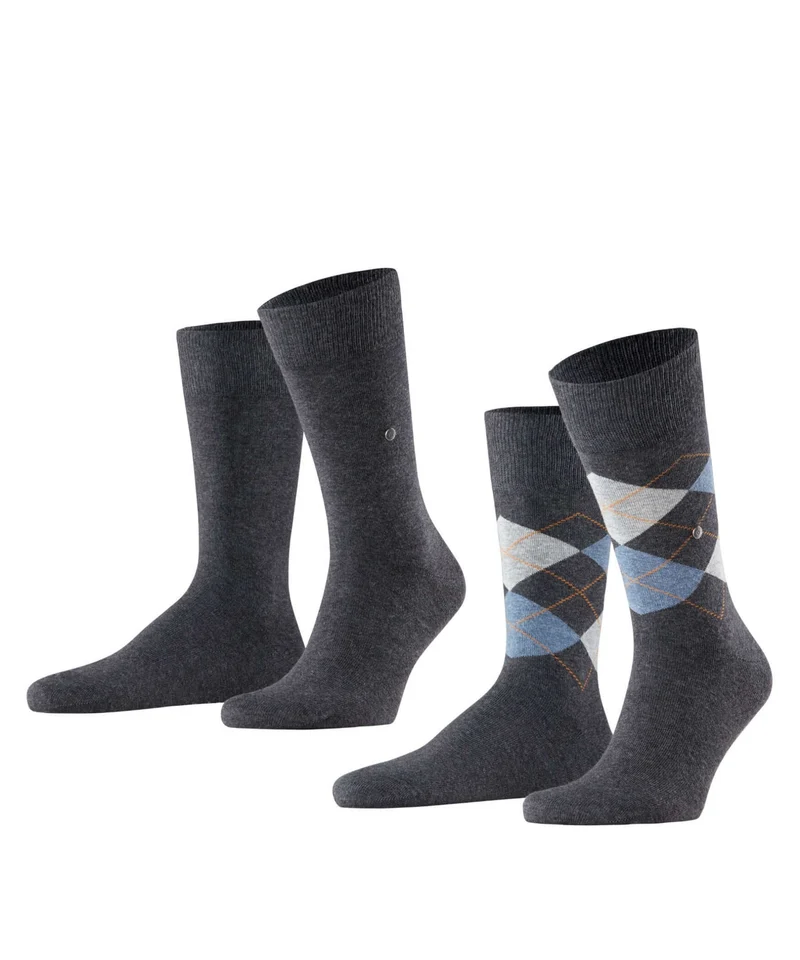 Burlington Everyday Mixed 2-Pack Herensokken 21044 3081 anthra.mel