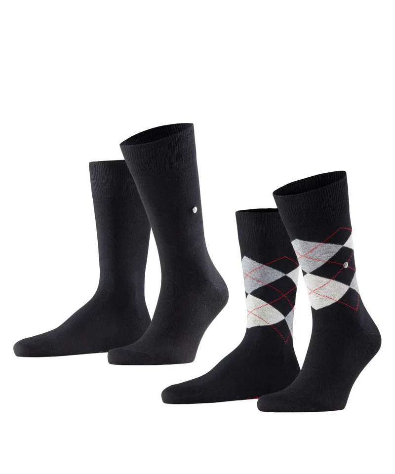 Burlington Everyday Mixed 2-Pack Herensokken 21044 3000 black