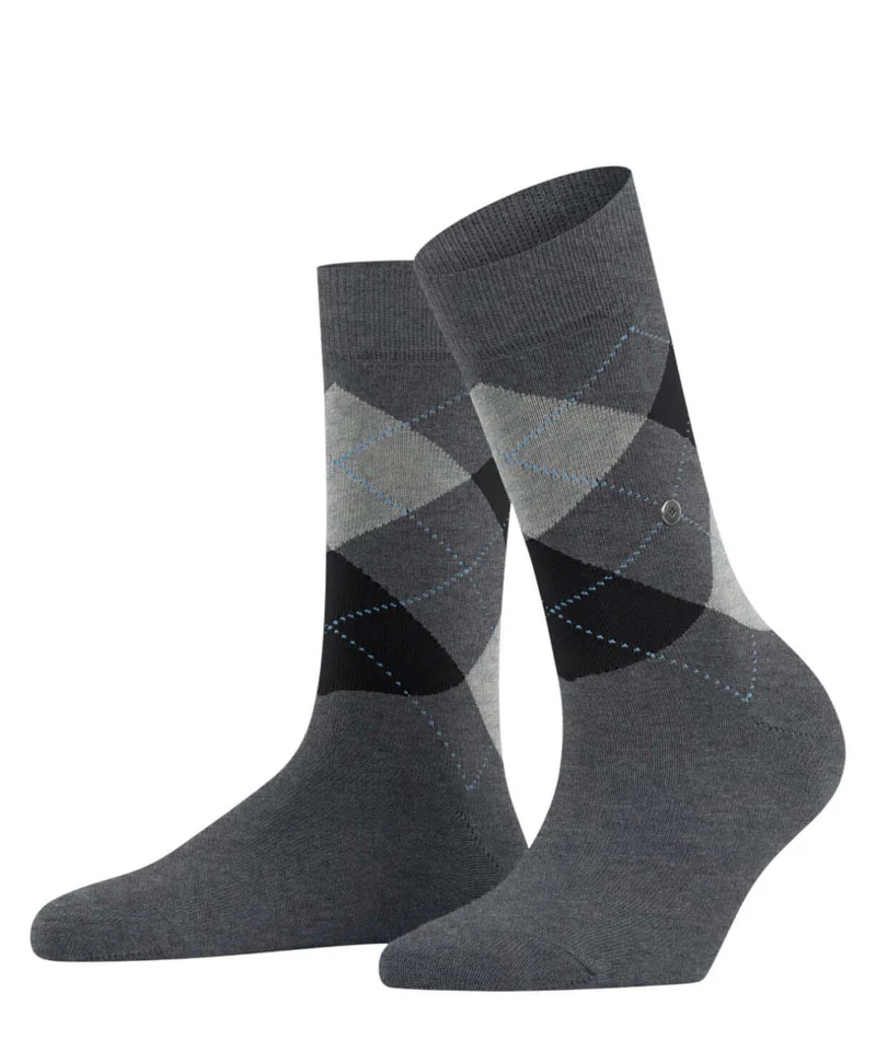 Burlington Queen Sokken Dames 22004 3974 grey melange