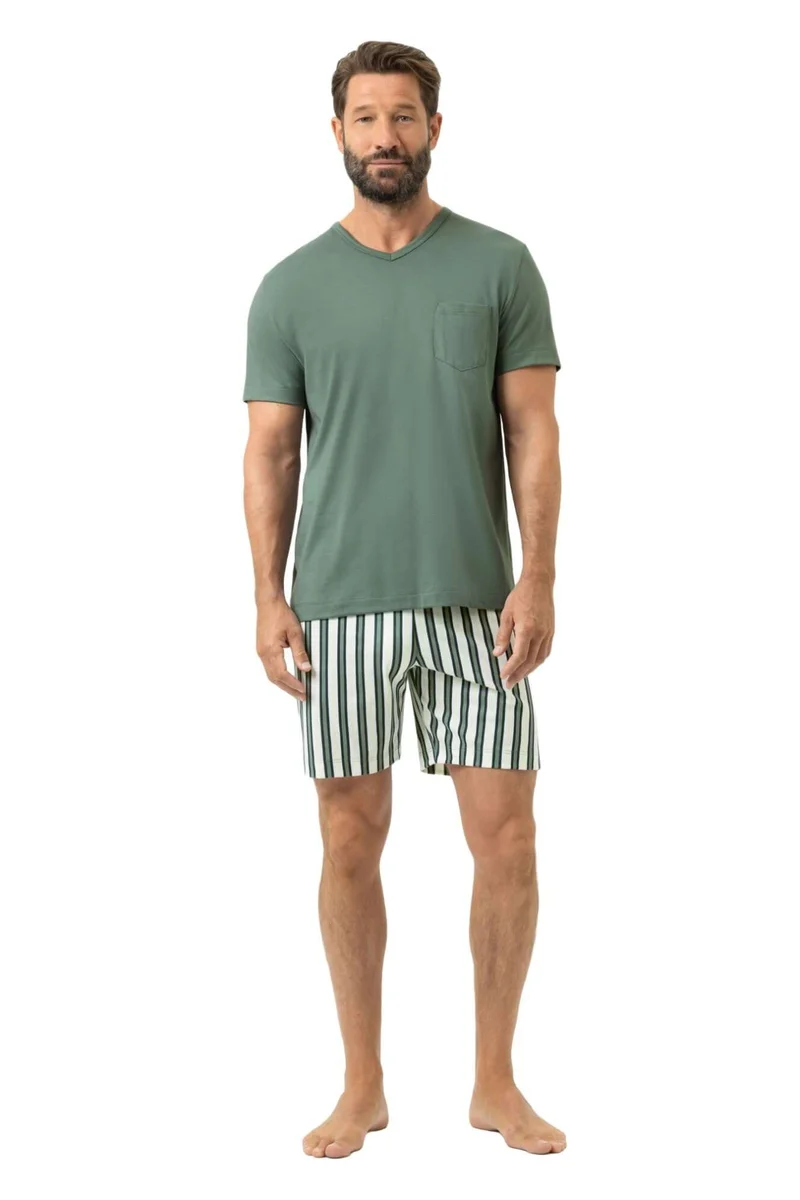 Mey Tweedelige Korte Pyjama Palm Stripes Heren 2240085 1254 palm hue