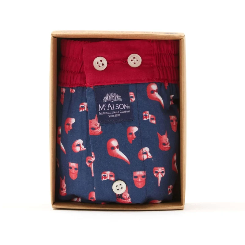 McAlson Boxershort met binnenbroek Venetian Masks navy M5251