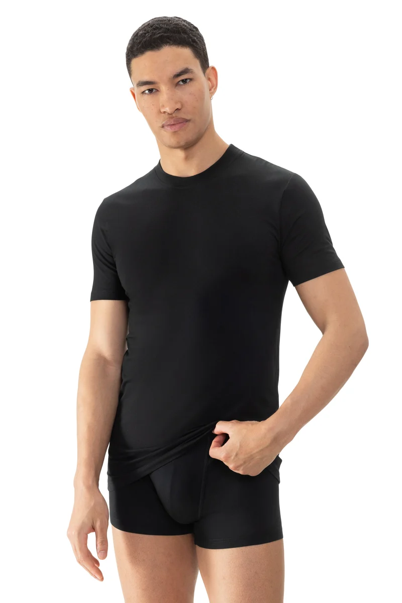 Mey Shirt Korte Mouw Dry Cotton 46003 123 schwarz