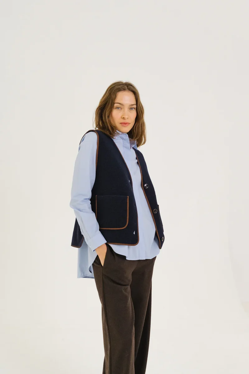 SALLY navy vest