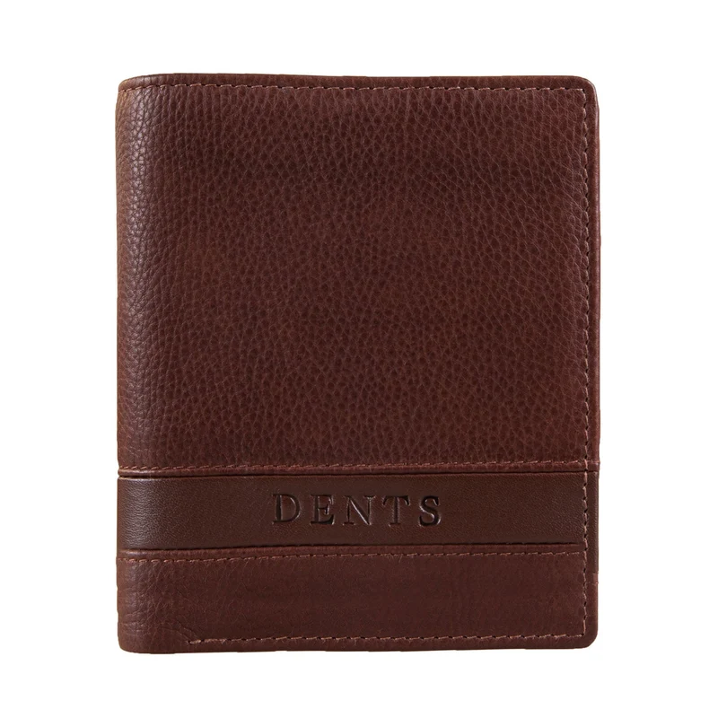 Men's Pebble Grain Leather Bifold Wallet with RFID Blocking and Zipped Pocket