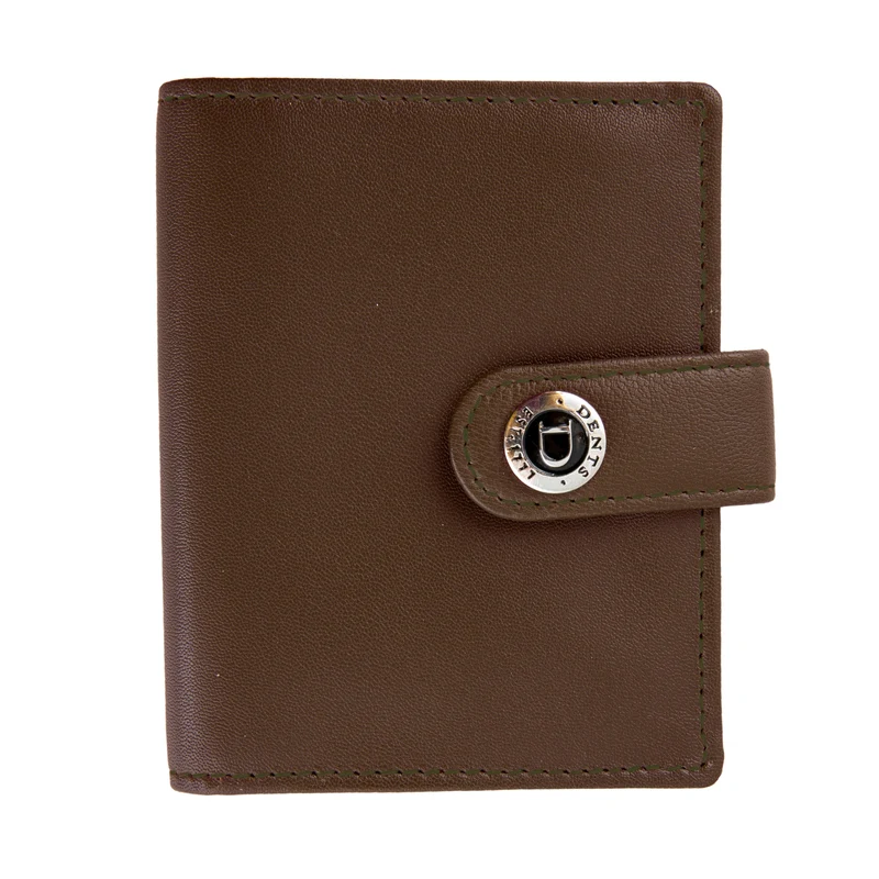 Men's Smooth Nappa Leather Business Card Holder with RFID Blocking and Tab